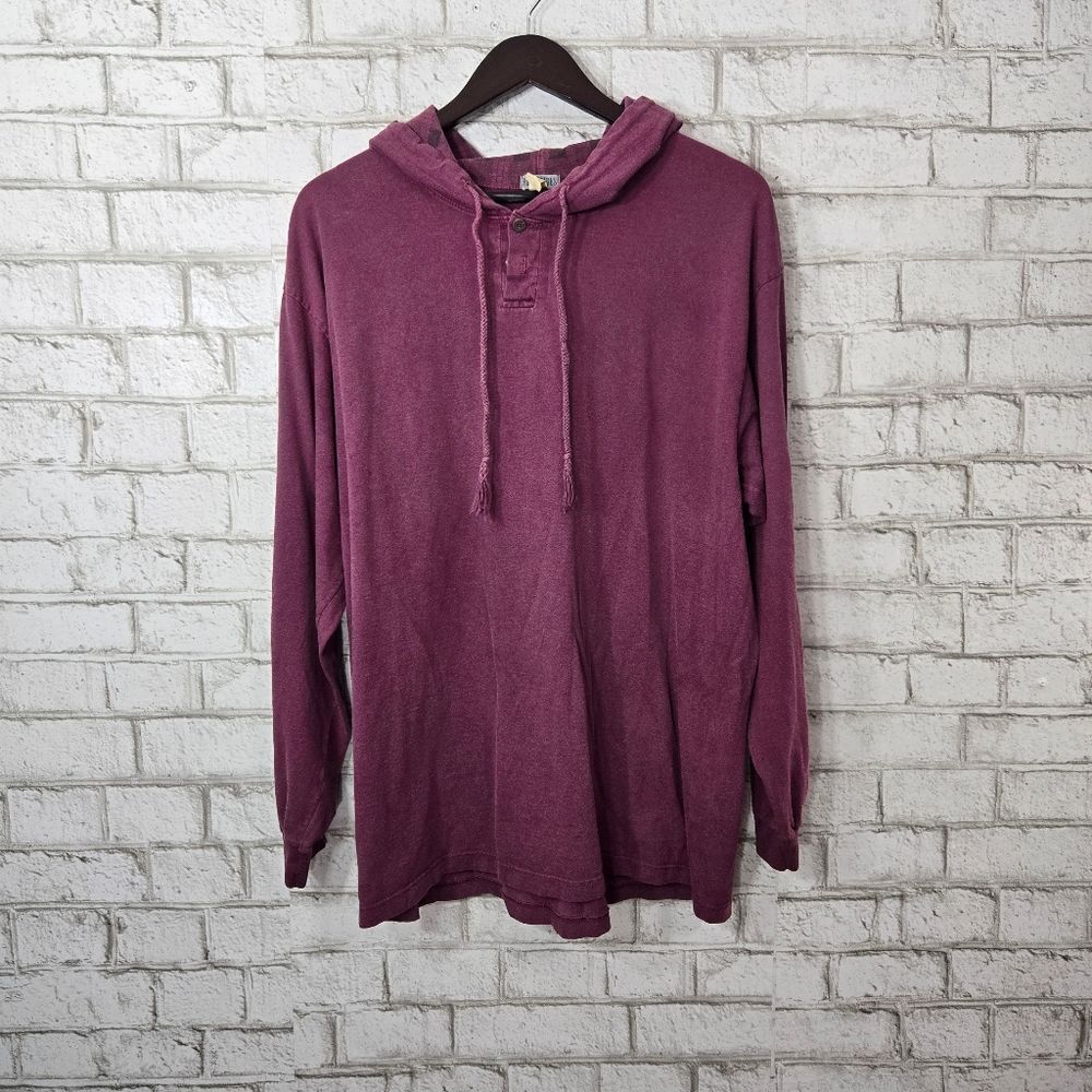 Fluid Blues vintage long sleeve hooded top